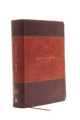 KJV, The King James Study Bible, Leathersoft, Brown, Thumb Indexed, Red Letter