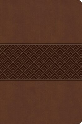 CSB Everyday Study Bible-Brown Burnished Design LeatherTouch
