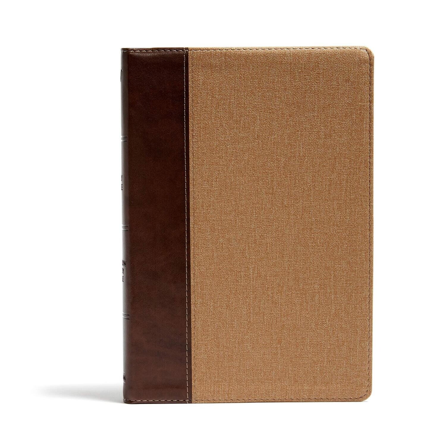 KJV Rainbow Study Bible, Brown/Tan LeatherTouch, Ribbon Marker, Color-Coded Text,