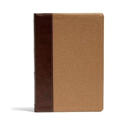 KJV Rainbow Study Bible, Brown/Tan LeatherTouch, Ribbon Marker, Color-Coded Text,