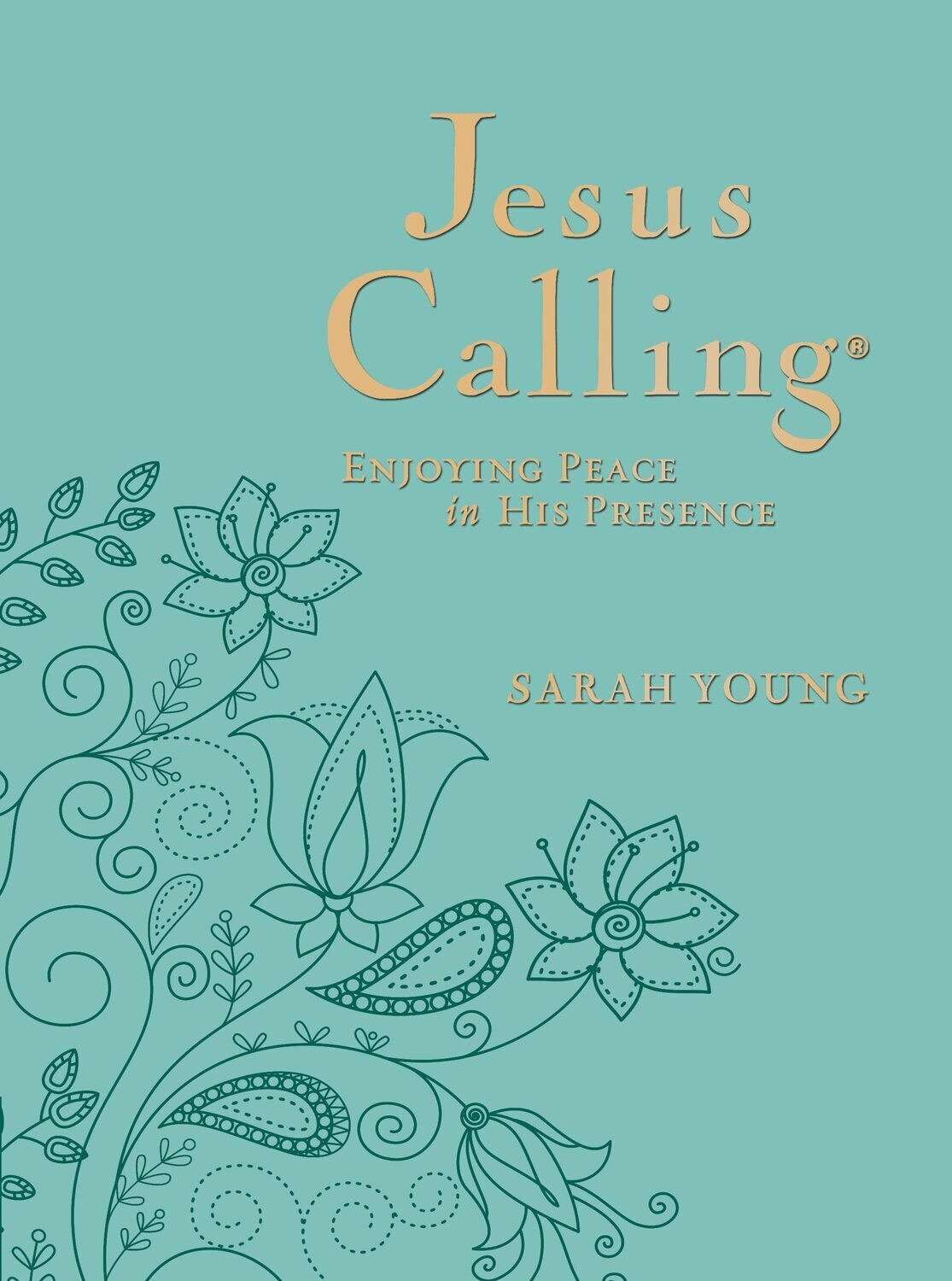 Jesus Calling, Large Text Teal Leathersoft, with Full Scriptures: 