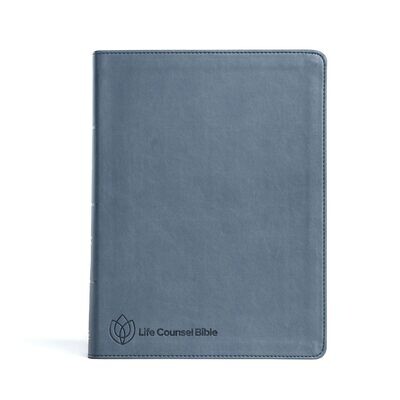 CSB Life Counsel Bible, Slate Blue LeatherTouch, Black Letter, 