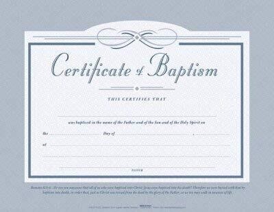 B&amp;H Publishing Group Certificate-Baptism (5.5&quot; x 3.5&quot;) (Pack of 6)
