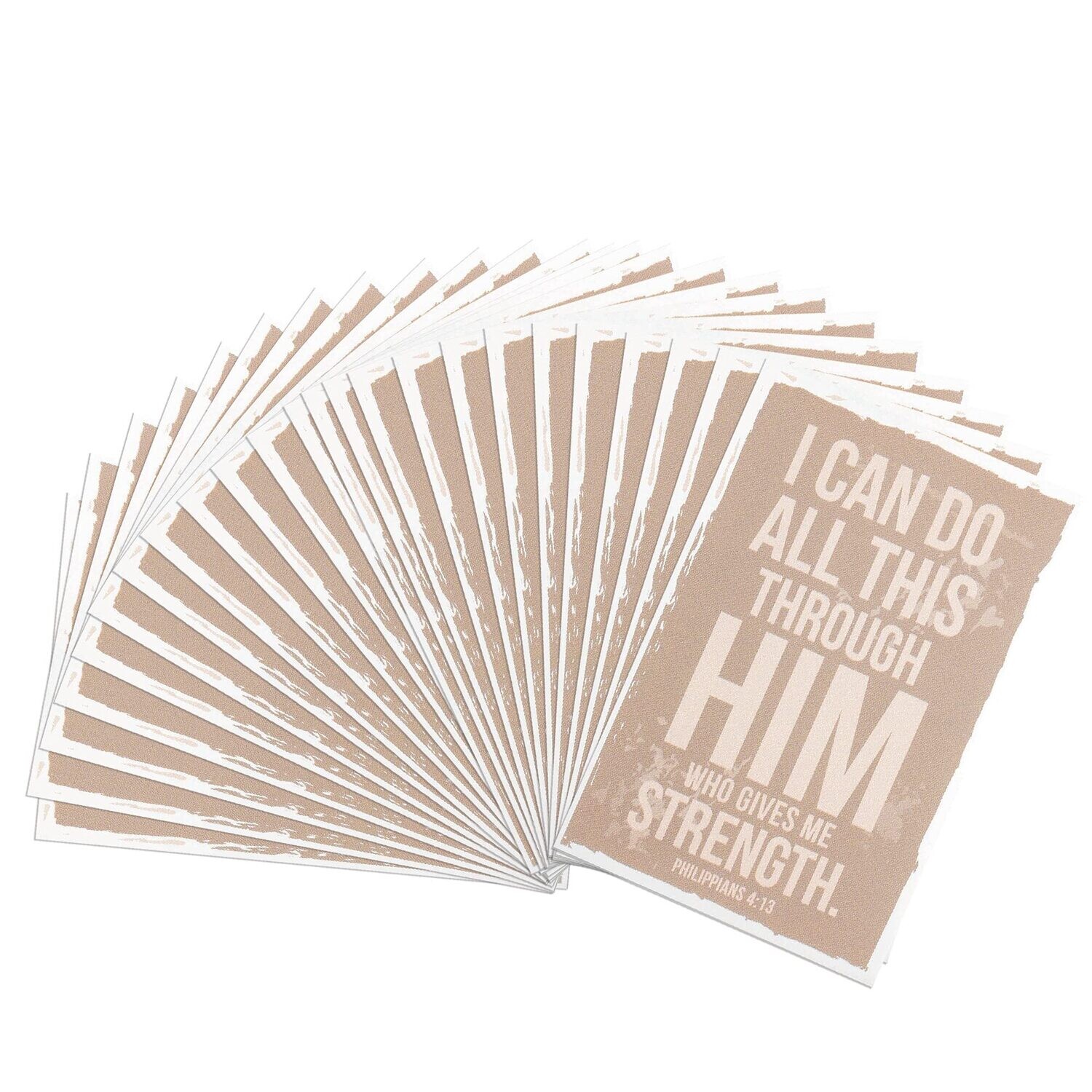 Do All Gives Strength Brown 3 x 2 Cardstock Itty Bitty Bookmark 