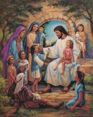 Jesus Christ with Children Wall Art 16x20