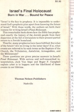 Israel's Final Holocaust