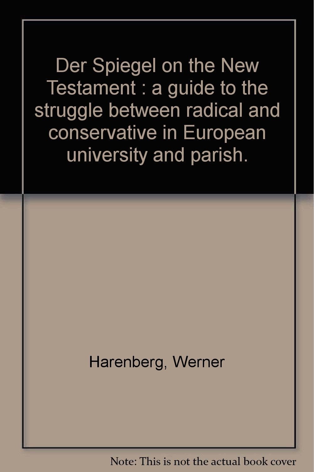 Der Spiegel on the New Testament