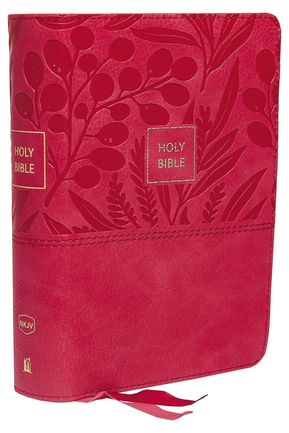NKJV, End-of-Verse Reference Bible, Compact, Leathersoft, Pink, Red Letter