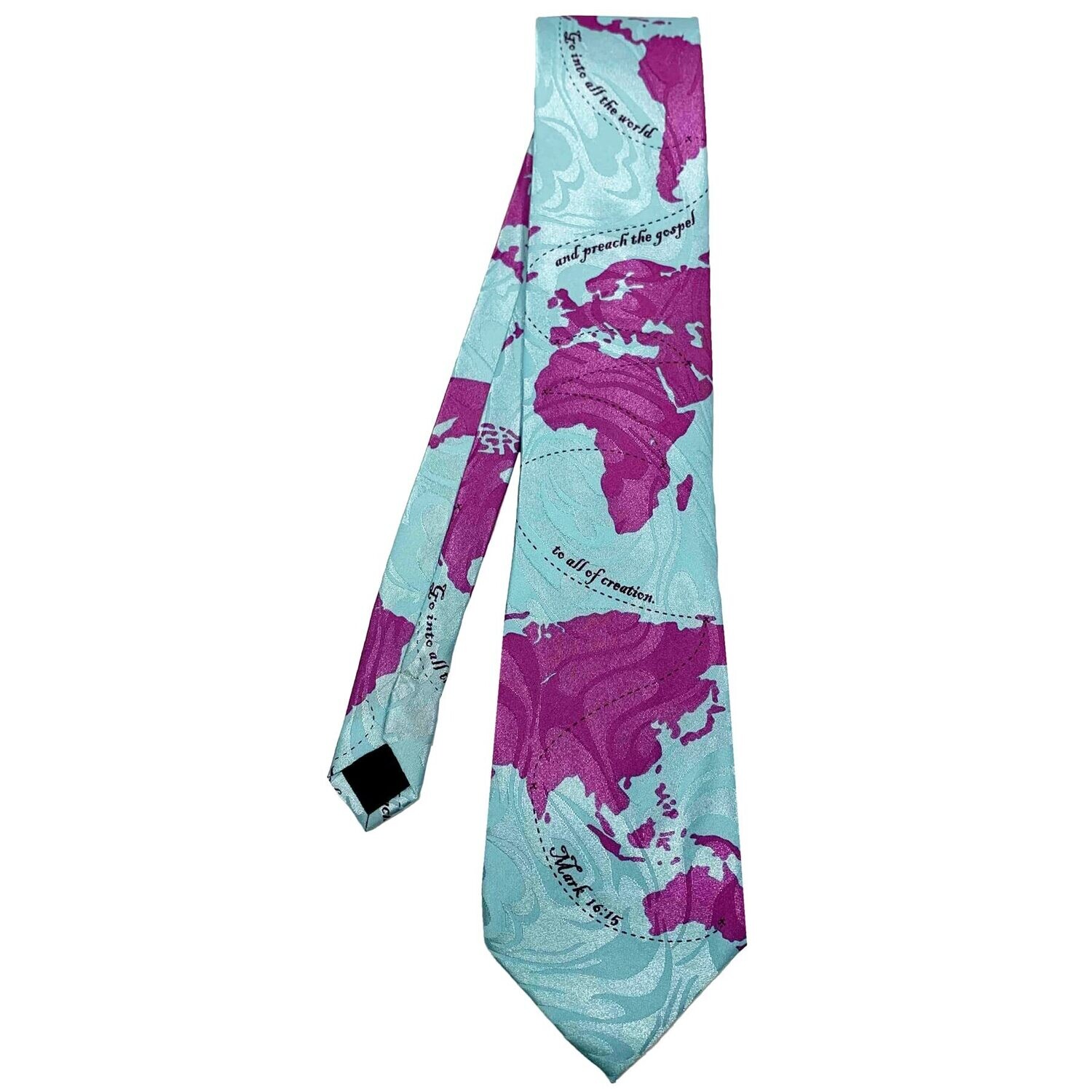 Swanson Christian Mens Tie - Go Into All The World | Comfortable, Inspirational Necktie
