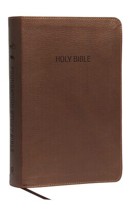NKJV, Foundation Study Bible, Leathersoft, Brown, Red Letter: Holy Bible, New King James Version