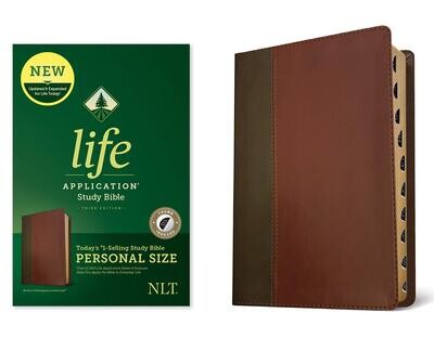 Tyndale NLT Life Application Study Bible, Third Edition, Personal Size (LeatherLike, Brown/Mahogany, Indexed)