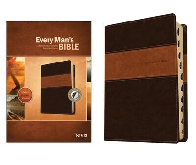 Every Man&#39;s Bible NIV, Deluxe Heritage Edition, TuTone (LeatherLike, Brown/Tan, Indexed)