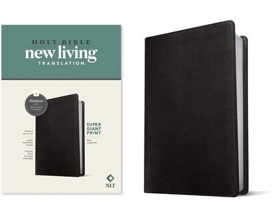 NLT Super Giant Print Bible, Filament-Enabled Edition (LeatherLike, Black, Red Letter)