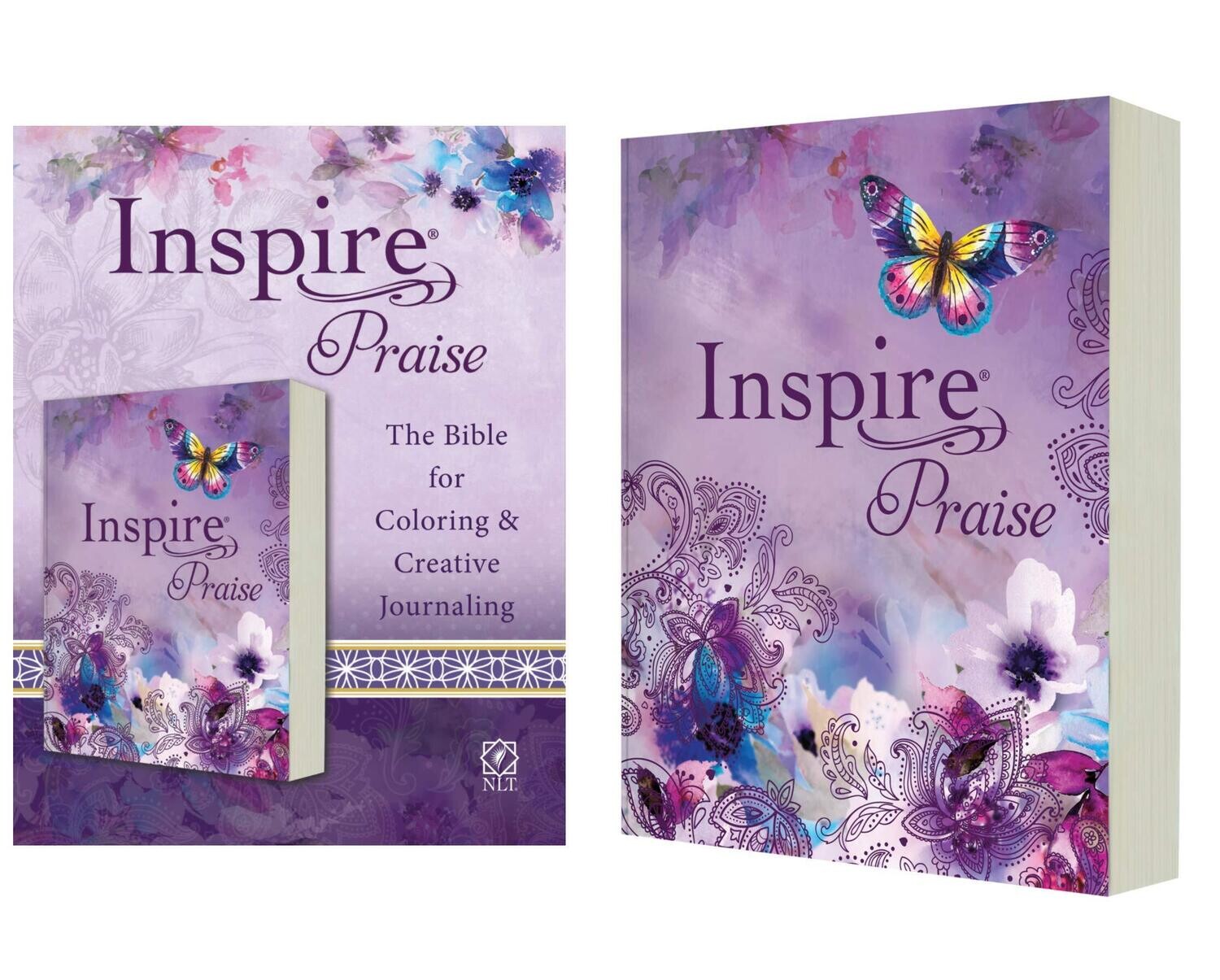 Inspire PRAISE Bible NLT (Softcover): The Bible for Coloring &amp; Creative Journaling