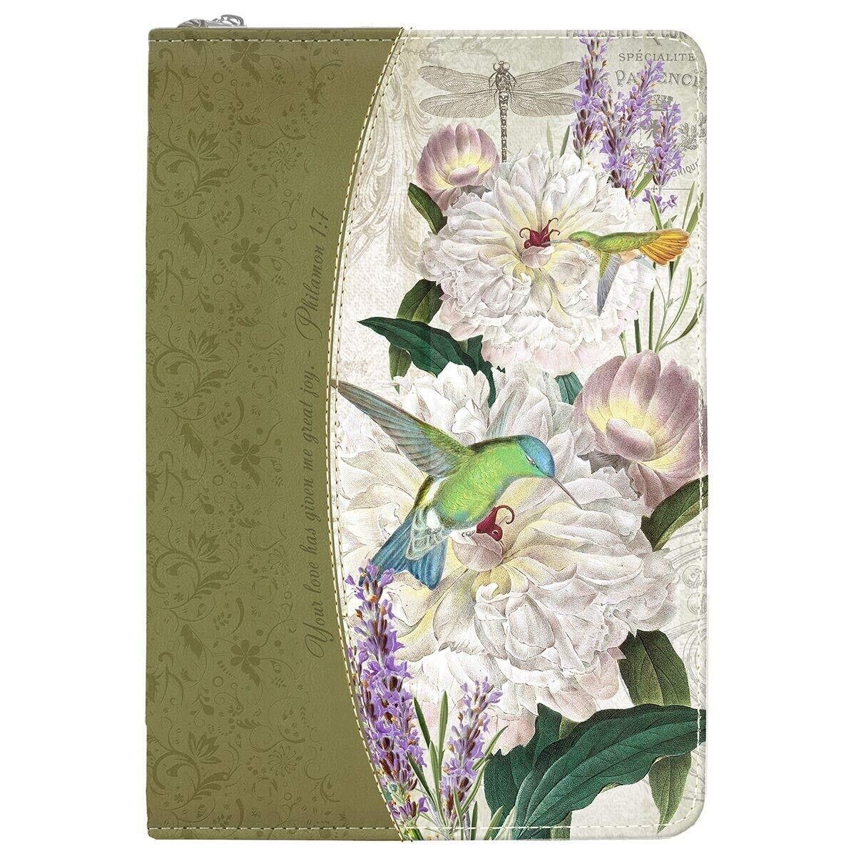 Divinity 28321 Divine Details 2020, Zippered Journal, Olive Peony