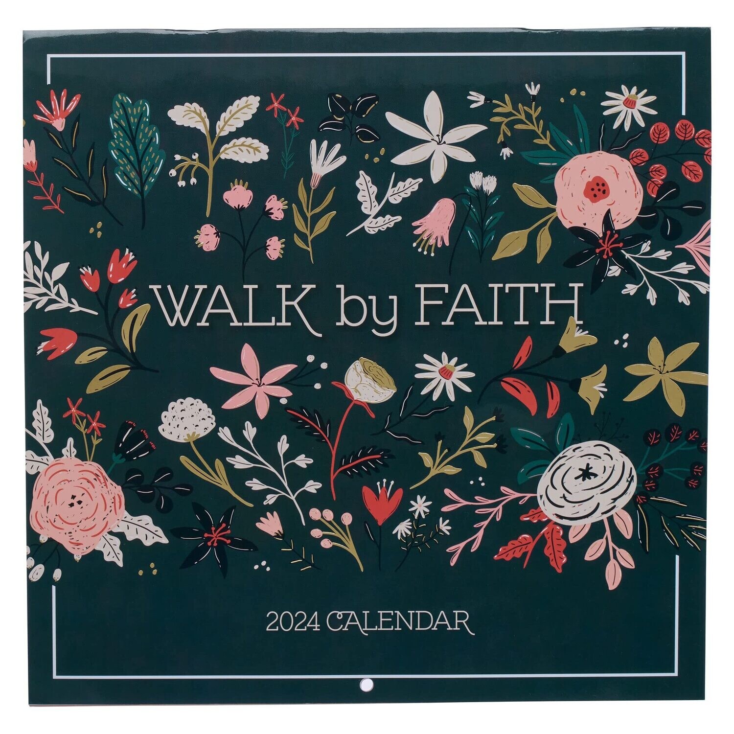 Christian Art Gifts Large Inspirational 2024 Scripture Wall Calendar for Women - Walk by Faith