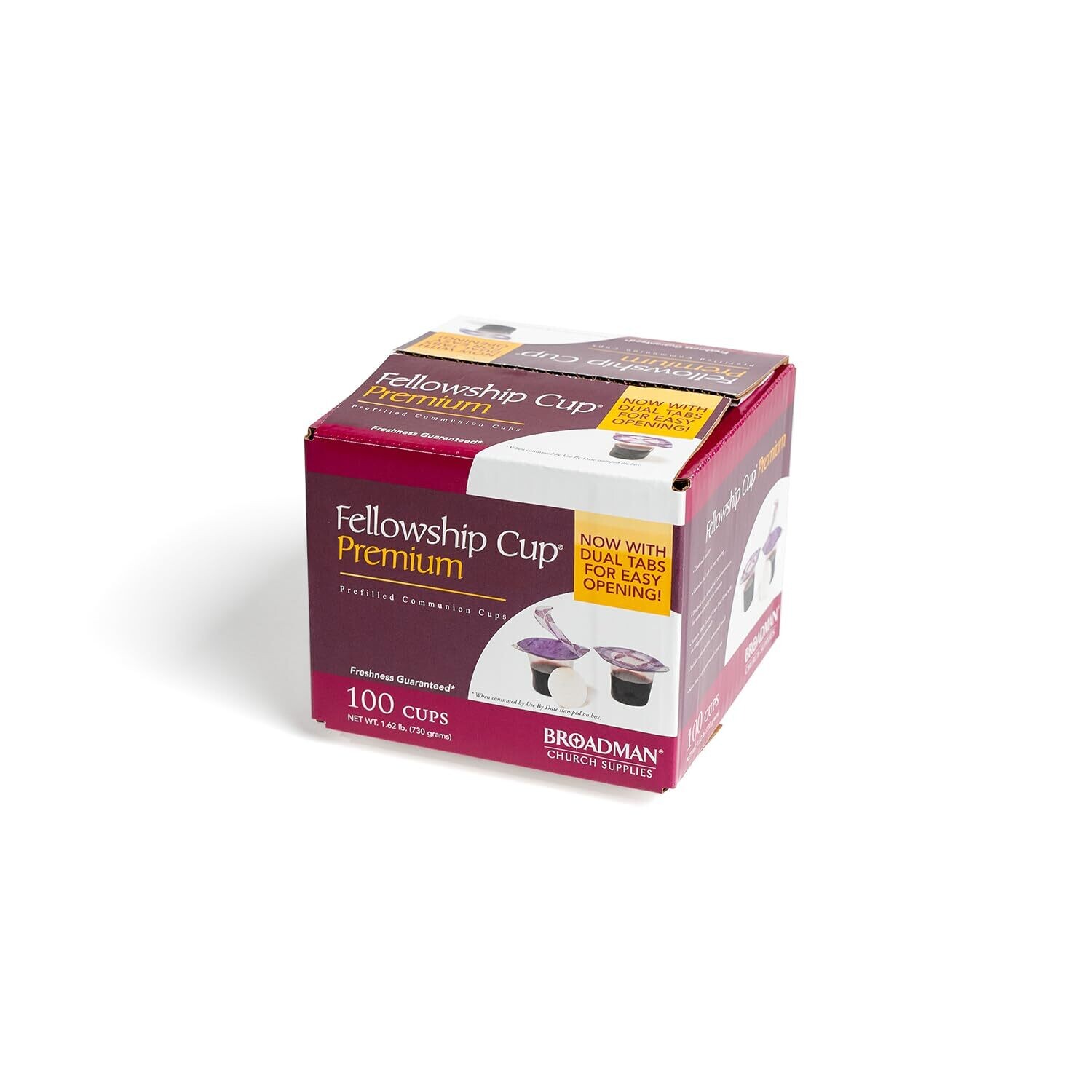Broadman Church Supplies, Premium Easy-to-Open Dual Tab, Pre-filled Communion Fellowship Cup