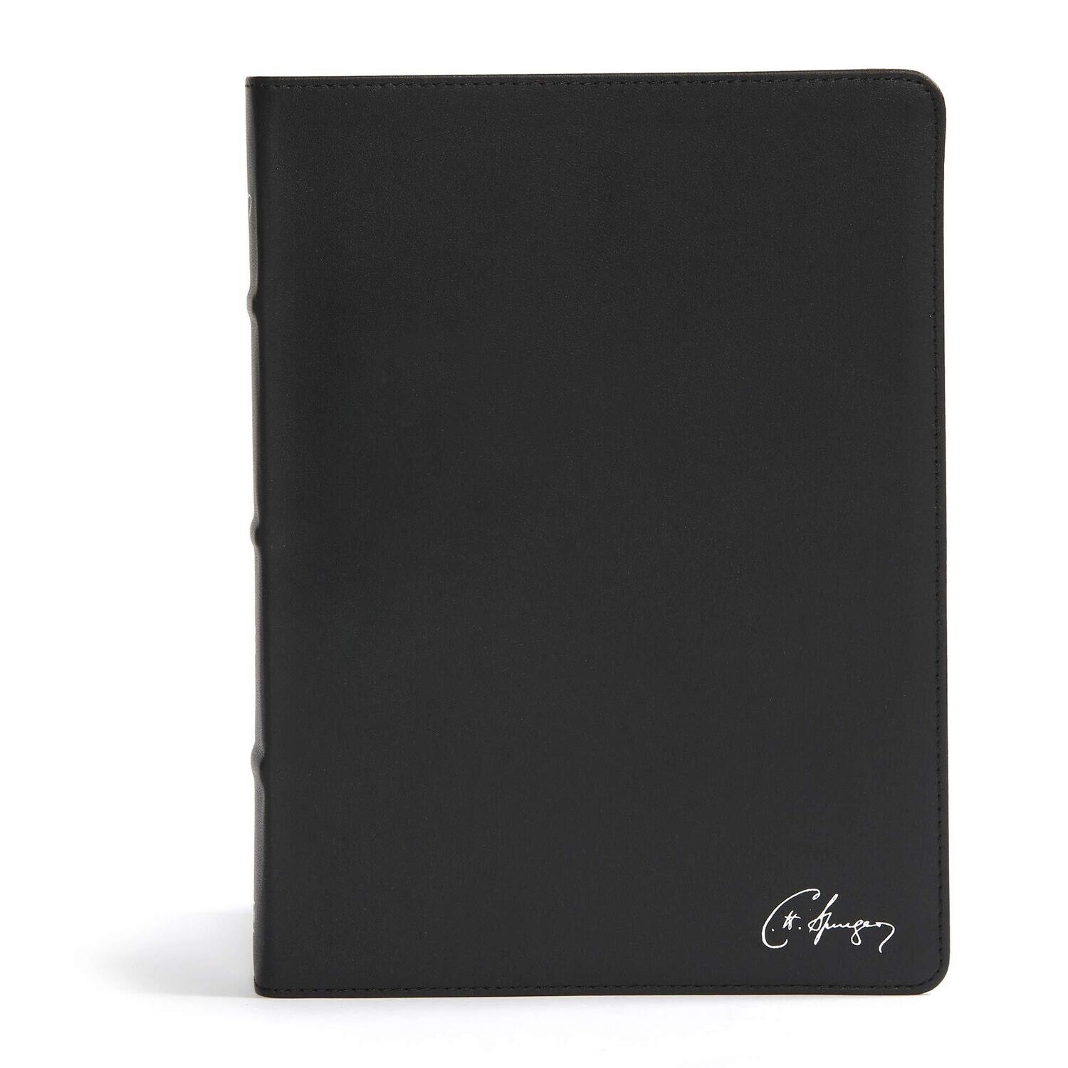 CSB Spurgeon Study Bible, Black Genuine Leather, Black Letter, Study Notes and Commentary, Quotes