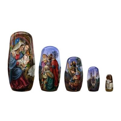 Christian Brand Five-Piece Nesting Nativity Set