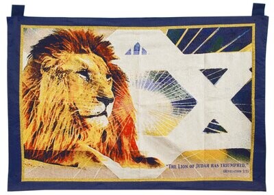 Tapestry-lion of Judah 27"h x 42"W