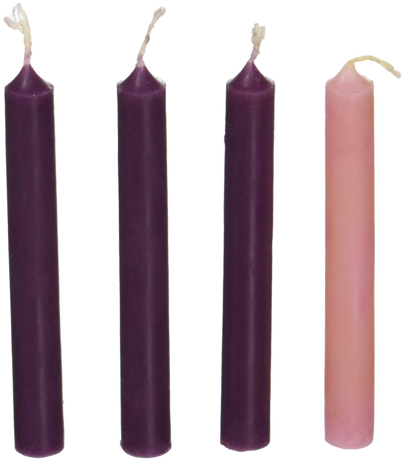 Cathedral Artiny Candles, Set of 4, Purple Pink