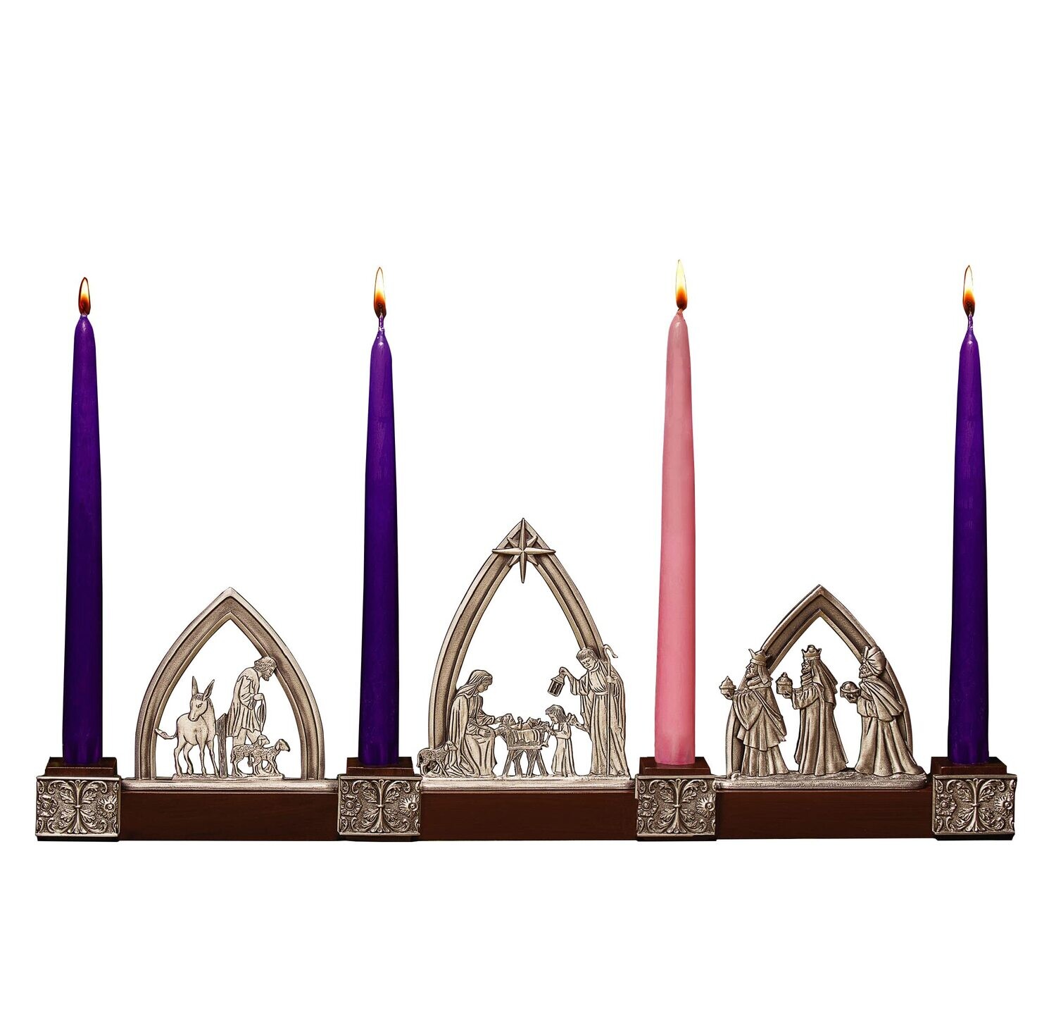 Cathedral Art Abbey &amp; CA Gift Nativity Advent W/Candle Set Boxed, Multi
