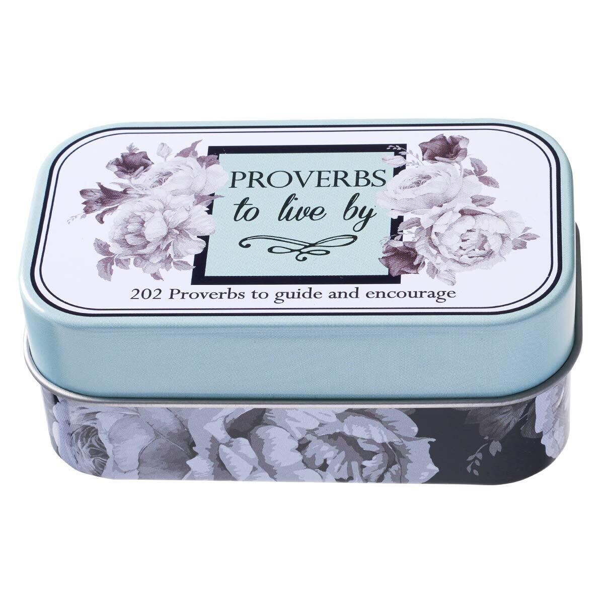 Bible Verse Promise Cards | Daily Encouraging Pocket Size Scripture Cards for Men and Women in Decorative Tin
