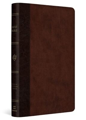ESV Large Print Thinline Reference Bible (TruTone, Brown/Walnut, Timeless Design)