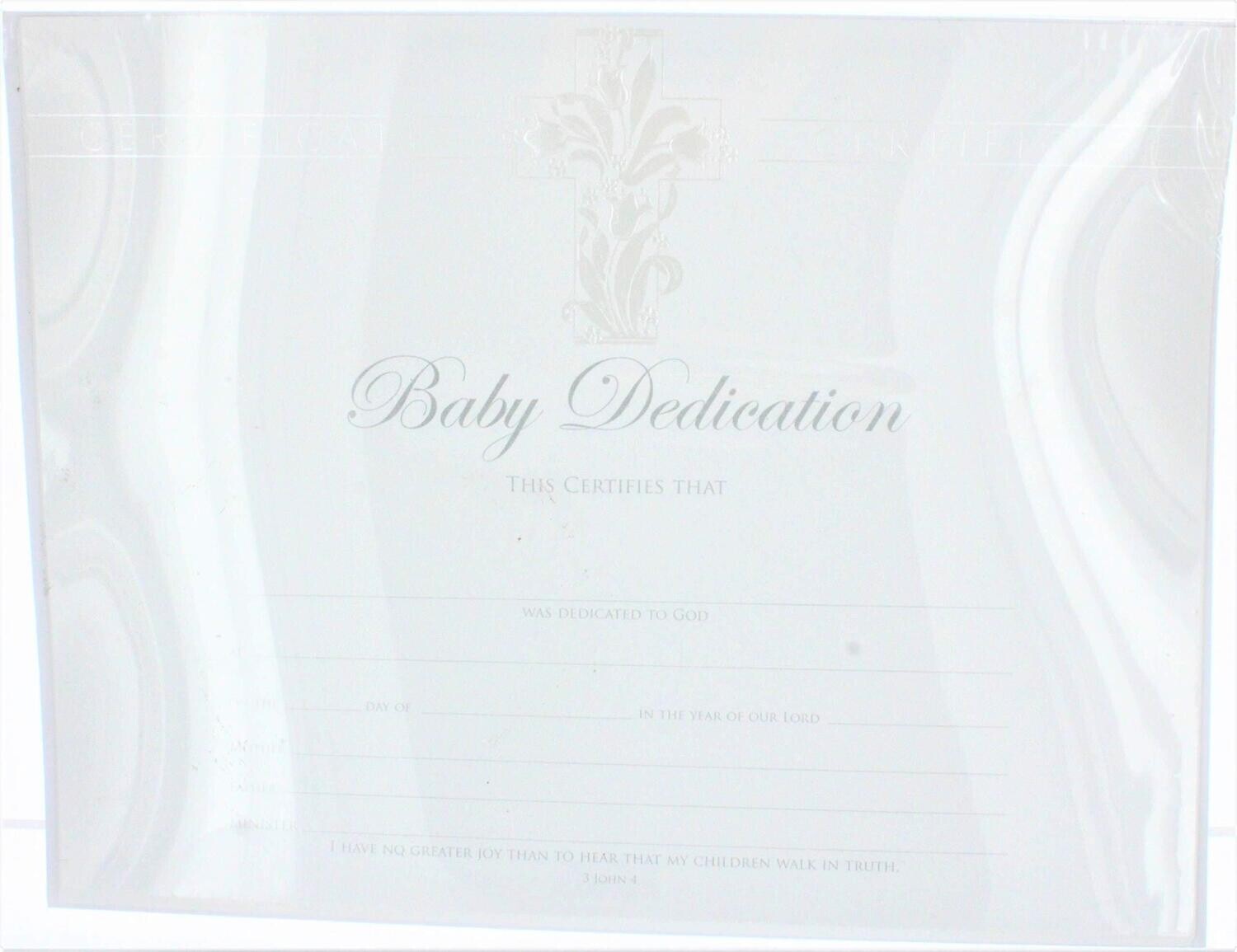 Baby Dedication Certificate - Premium, Pearl Foil Embossed -(Package of 6)
