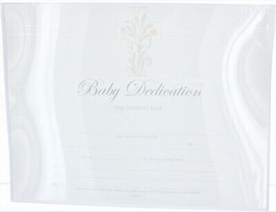 Baby Dedication Certificate - Premium, Pearl Foil Embossed -(Package of 6)