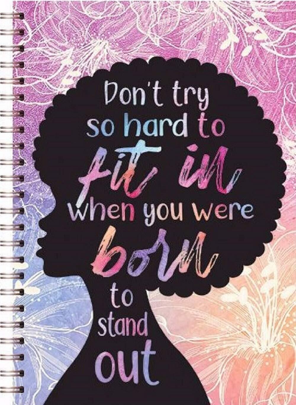 African American Expression Writing Journal Born to Stand out