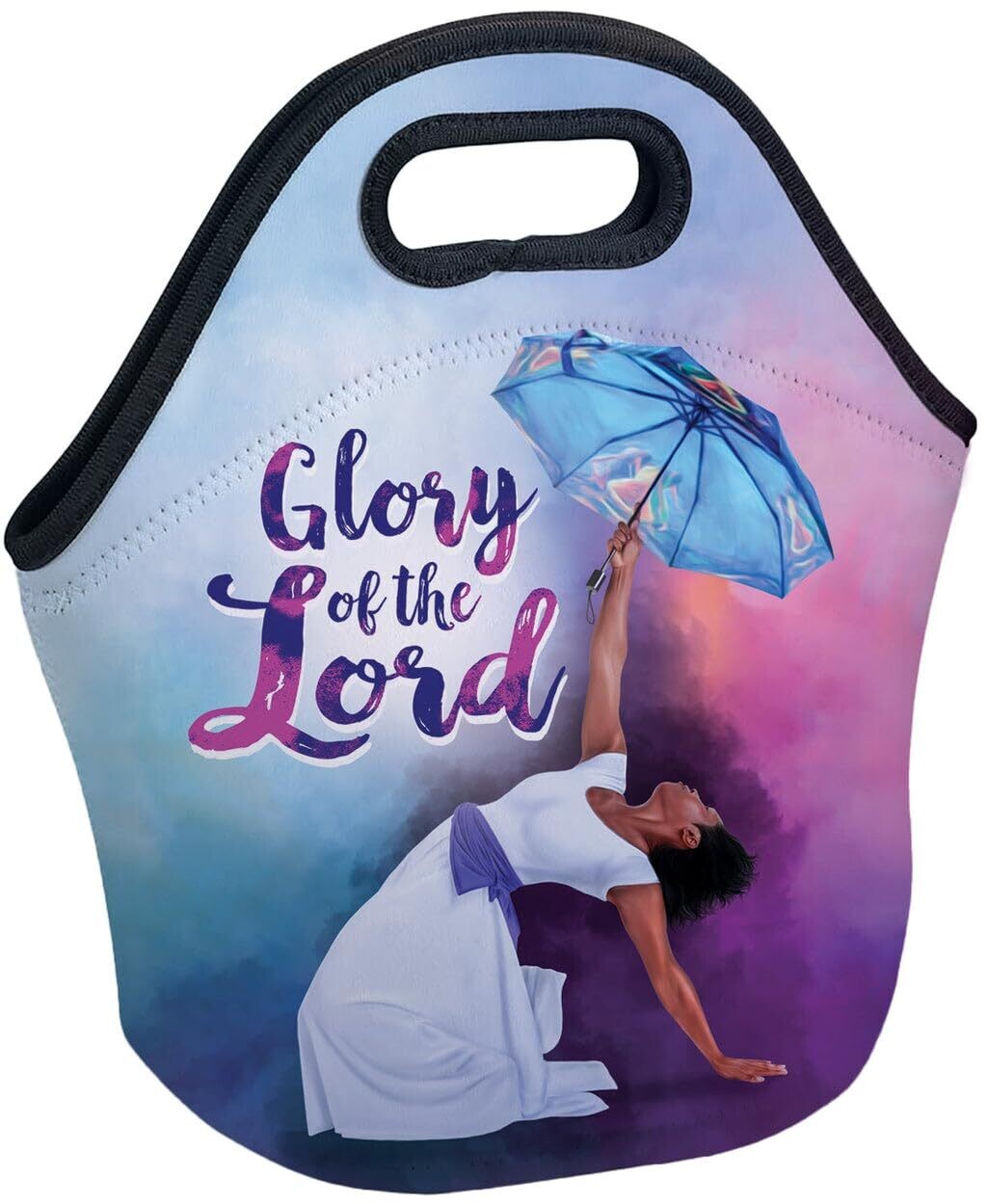 African American Expressions - Glory of the Lord Neoprene Insulated Reusable Lunch Bag, Lightweight &amp; Portable