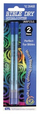 Bible Dry Highlighter Refills (2) Blue Carded