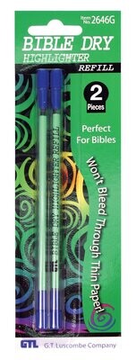 Bible Dry Highlighter Refills (2) Green Carded