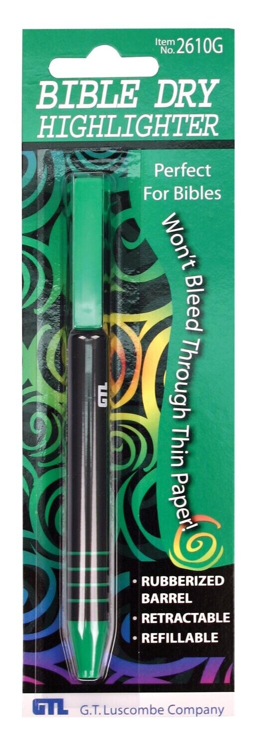 Bible Dry Highlighter - Green Carded