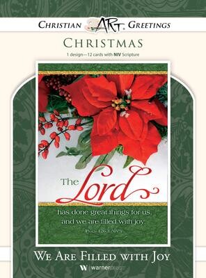 Warner Press Greeting Cards - Christmas - We are Filled with Joy - NIV Scripture (Box of 12)