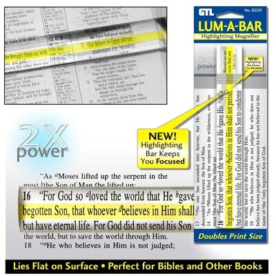 Lum-A-Bar Highlighting Magnifier: Carded