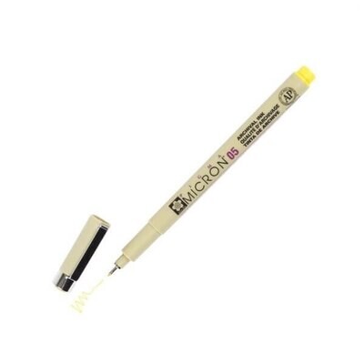 Pigma Micron Pen .45mm: Yellow