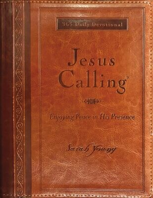 Jesus Calling, Large Text Brown Leathersoft: Enjoying Peace in His Presence (a 365-day Devotional)