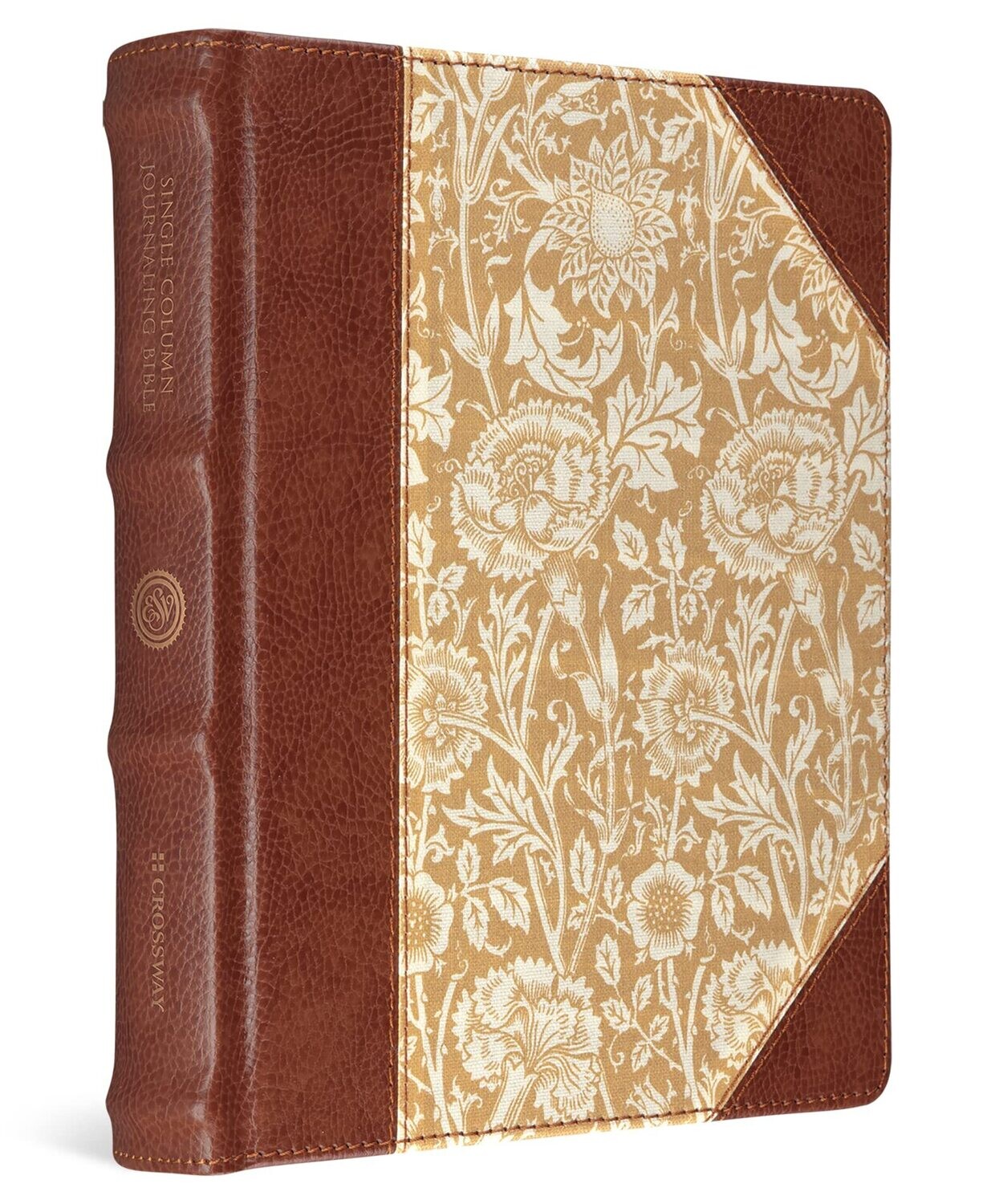 ESV Single Column Journaling Bible (Cloth Over Board, Antique Floral Design)