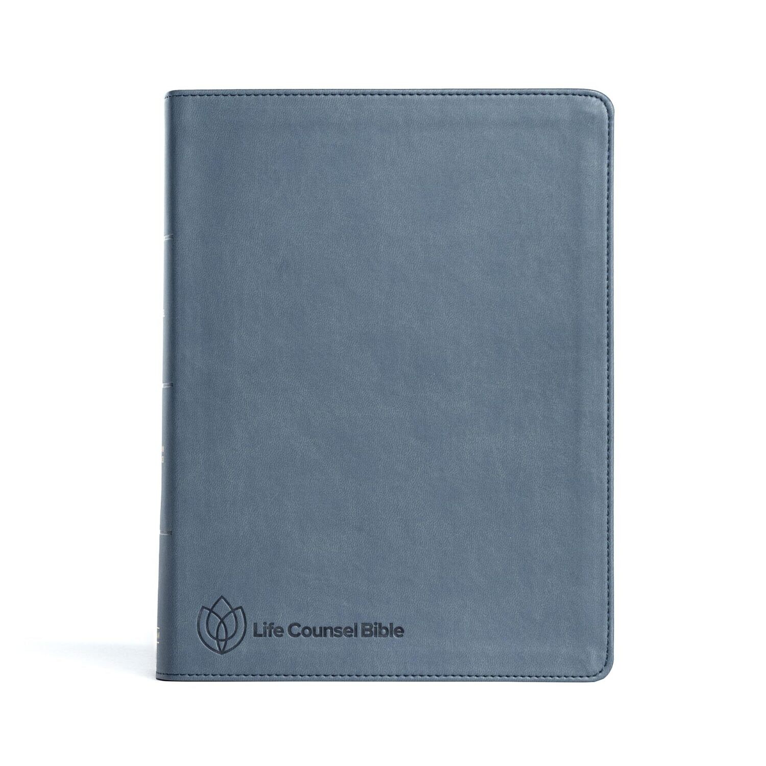 CSB Life Counsel Bible, Slate Blue LeatherTouch, Indexed, Black Letter, Articles, Word Studies, Quotes