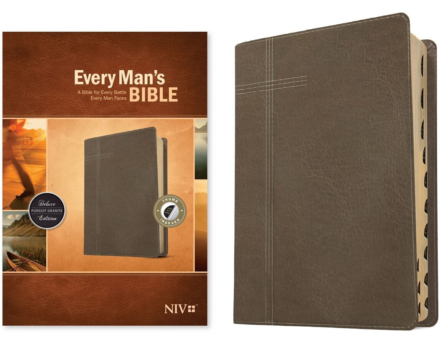 Every Man&#39;s Bible NIV (LeatherLike, Pursuit Granite, Indexed)