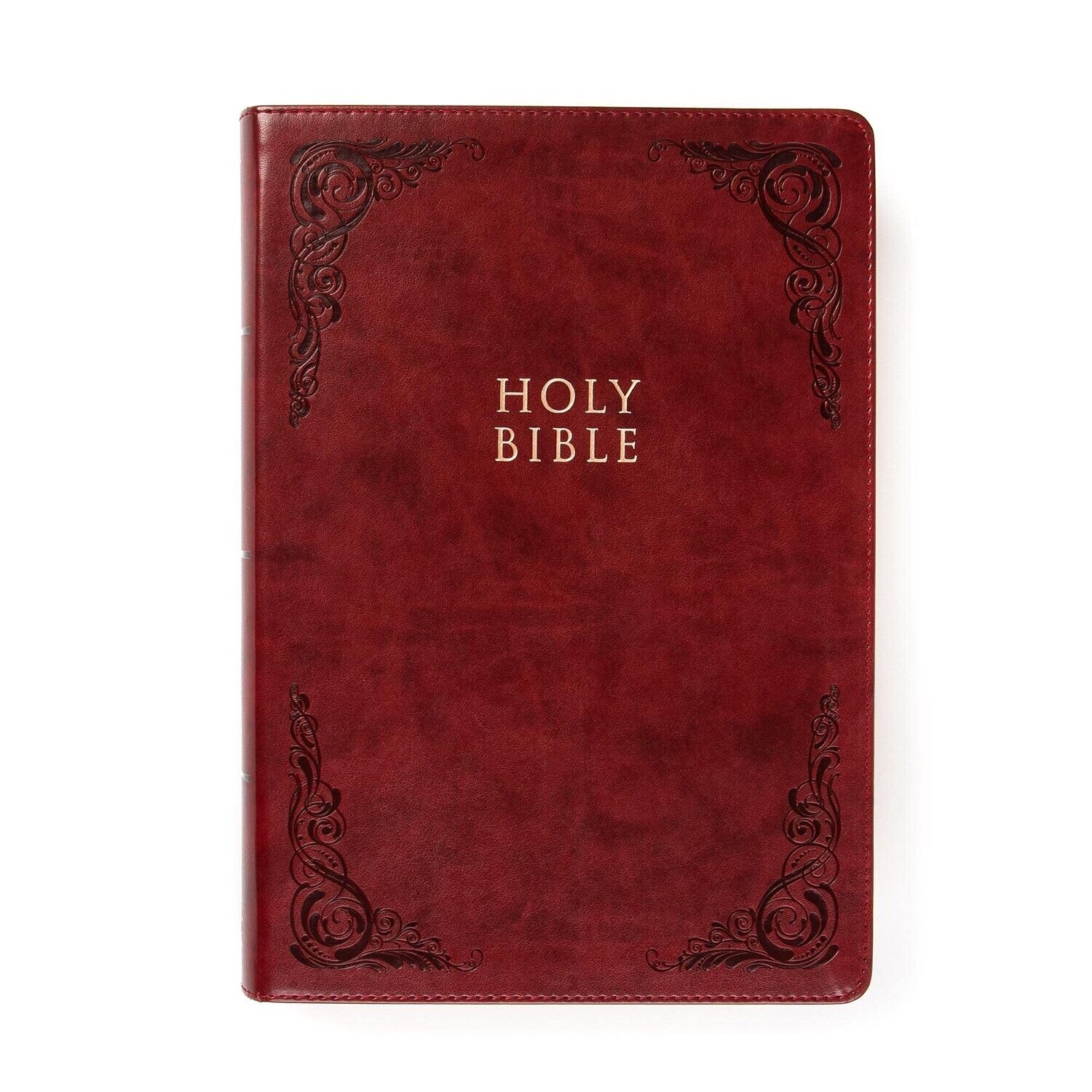 KJV Super Giant Print Reference Bible, Burgundy LeatherTouch, Indexed, Red Letter, Pure Cambridge Text