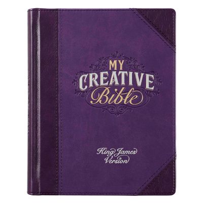 KJV Holy Bible, My Creative Bible, Faux Leather Hardcover w/Ribbon Markers, Purple Two-tone