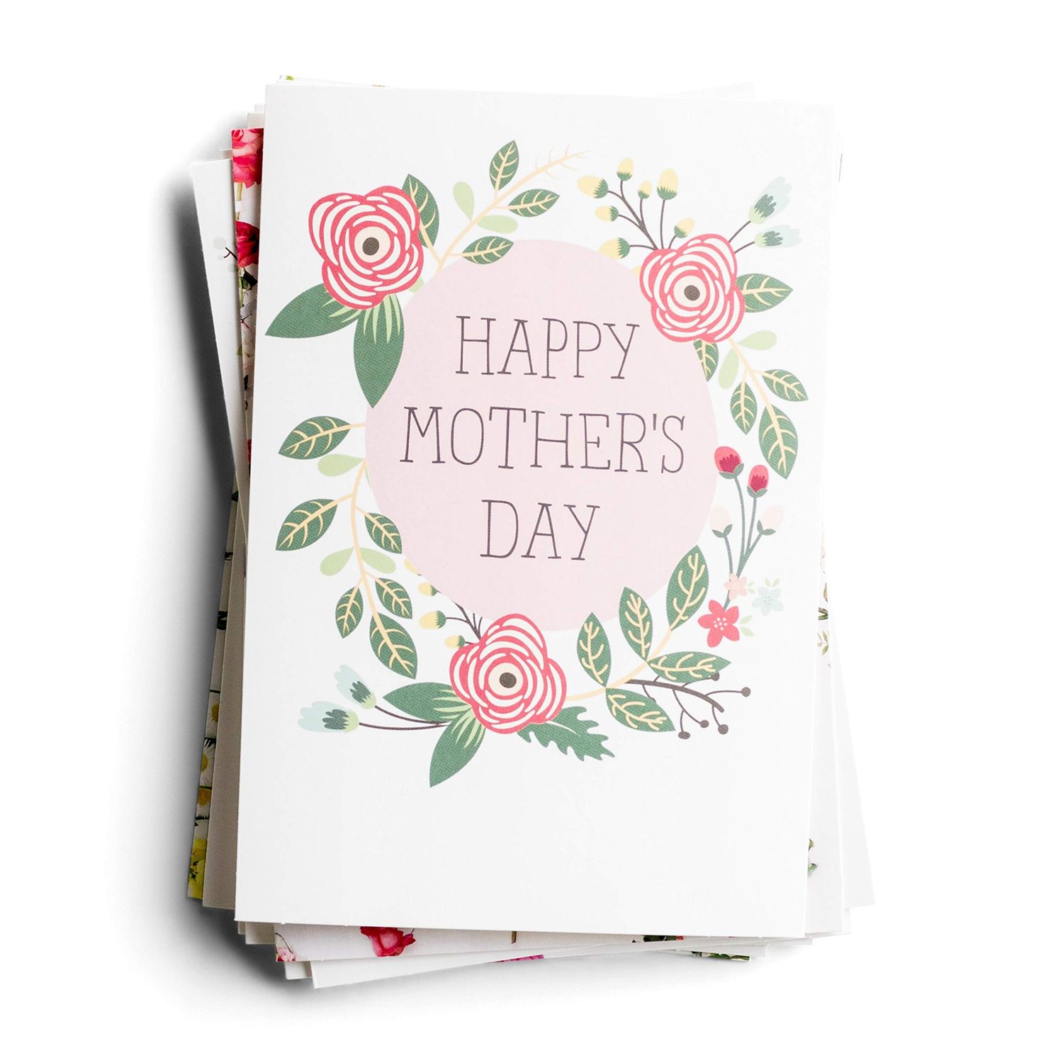 Happy Mother’s Day - 8 Design Assortment With Scripture - 24 Floral Mother’s Day Cards &amp; Envelopes (70925)