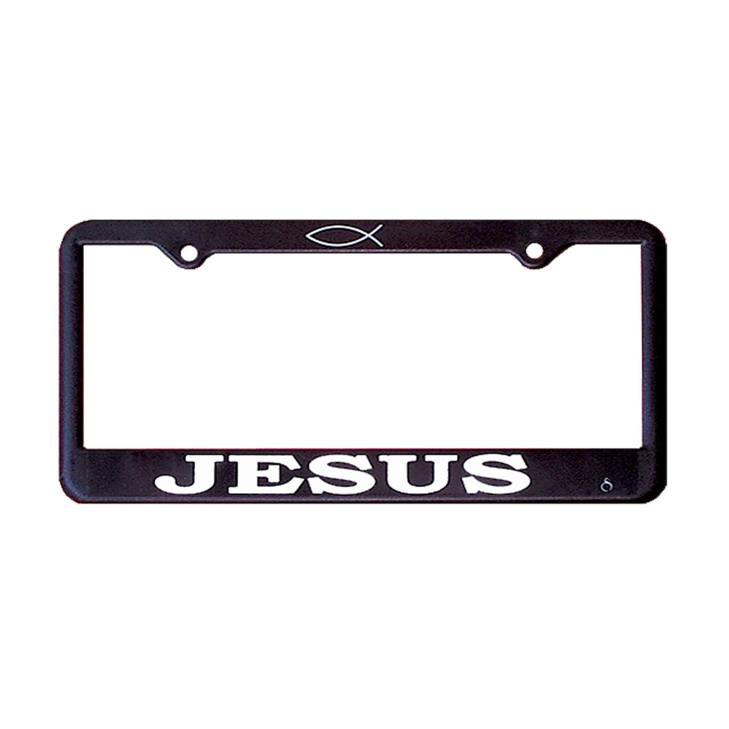 Jesus/Fish License Plate Frame | Universal Car License Plate Cover | Rust-Proof, Weather-Proof
