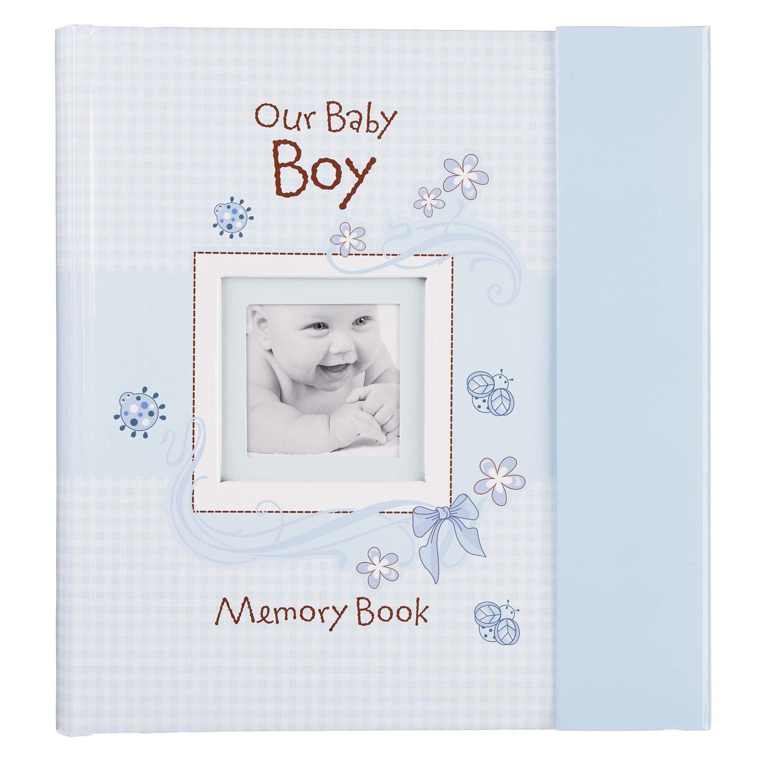 Boy Baby Book of Memories Blue Keepsake Photo Album | Our Baby Boy Memory Book | The First Year