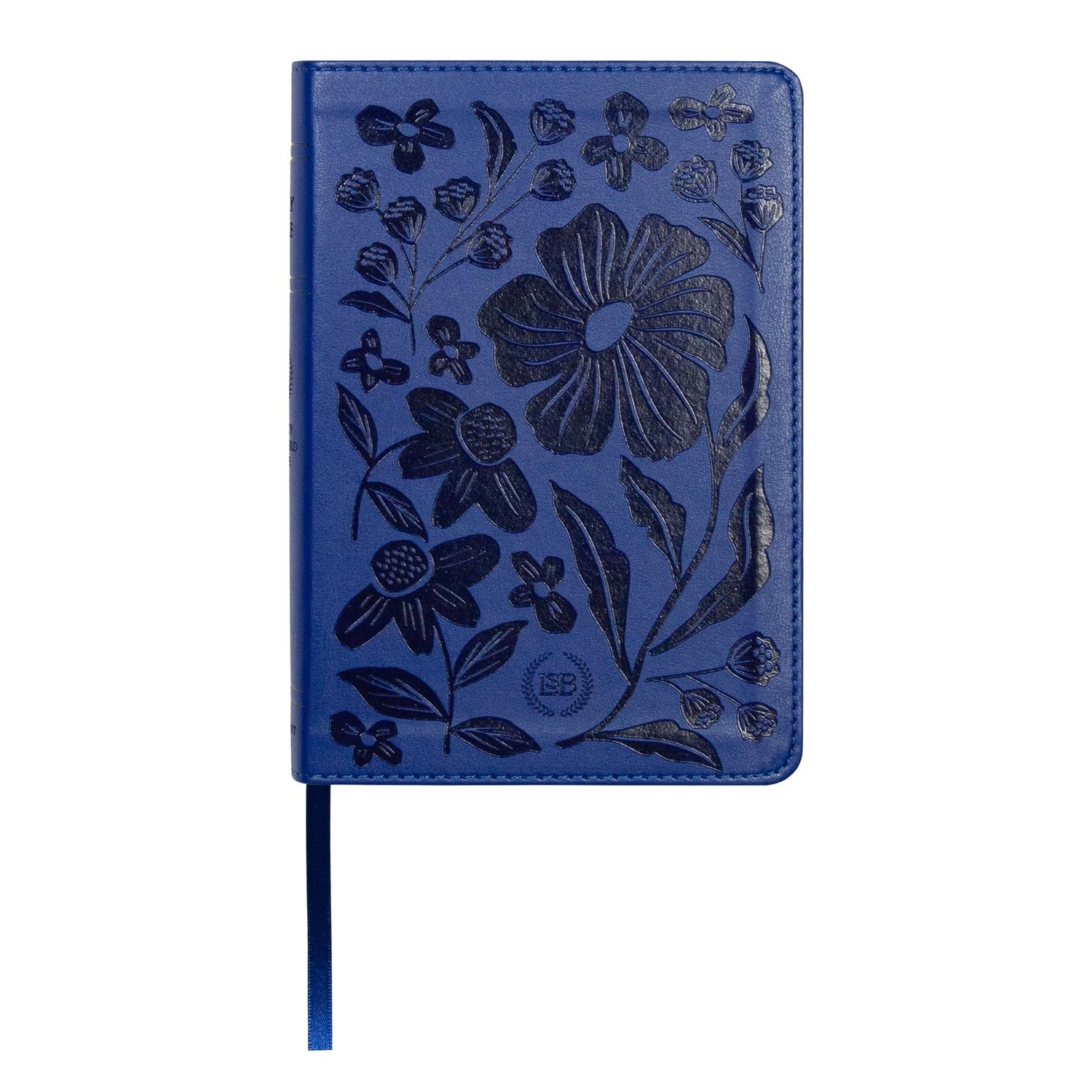Legacy Standard Bible, Compact Edition - Paste-Down Blue Floral Faux Leather (LSB)