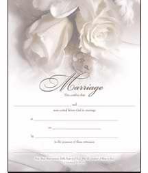 Marriage Certificate - Premium, Bronze Foil Embossed