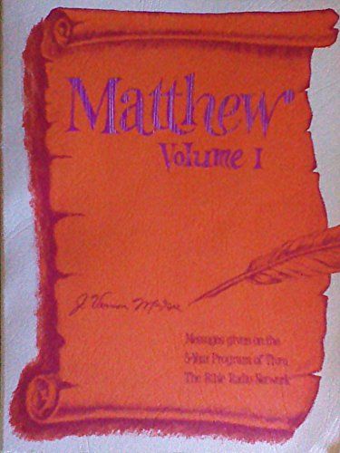Matthew, Vol. I Chapters 1-13...